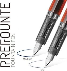 Platinum Pióro wieczne Platinum Prefounte Crimson Red, M, w plastikowym opakowaniu, na blistrze, bordowe 2