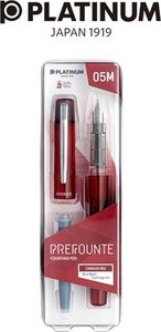Platinum Pióro wieczne Platinum Prefounte Crimson Red, M, w plastikowym opakowaniu, na blistrze, bordowe 4