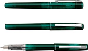 Platinum Pióro wieczne Platinum Prefounte Dark Emerald, M, w plastikowym opakowaniu, na blistrze, zielone 5