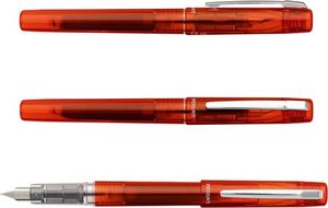 Platinum Pióro wieczne Prefounte Vermilion Orange, M, w plastikowym opakowaniu, na blistrze, pomarańczowe 5