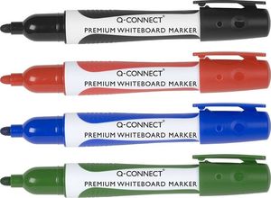 Q-Connect Marker do tablic Q-CONNECT Premium, gum. rękojeść, okrągły, 2-3mm (linia), czerwony 2