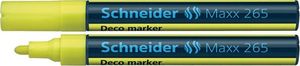 Schneider Marker kredowy SCHNEIDER Maxx 265 Deco, okrągły, 2-3mm, zawieszka, żółty 1