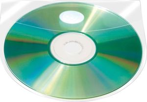 Q-Connect Kieszeń samoprzylepna Q-CONNECT, na 2-4 płyty CD/DVD, 127x127mm, 10szt. 1