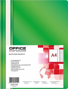 Office Products Skoroszyt OFFICE PRODUCTS, PP, A4, miękki, 100/170mikr., zielony 1