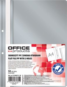 Office Products Skoroszyt OFFICE PRODUCTS, PP, A4, 2 otwory, 100/170mikr., wpinany, szary 1