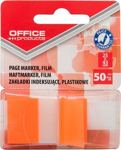 Office Products Zakładki indeksujące OFFICE PRODUCTS, PP, 25x43mm, 1x50 kart., blister, pomarańczowe 1