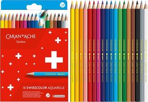 Caran d`Arche Kredki akwarelowe CARAN D'ACHE Swisscolor, kartonowe pudełko, 18 szt. 3