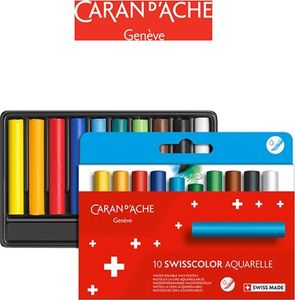 Caran d`Arche Kredki akwarelowe woskowe CARAN D'ACHE Swisscolor, kartonowe pudełko, 10 szt. 1