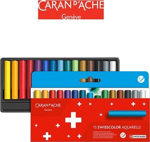 Caran d`Arche Kredki akwarelowe woskowe CARAN D'ACHE Swisscolor, kartonowe pudełko, 15 szt. 1