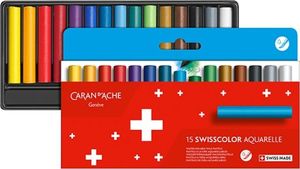 Caran d`Arche Kredki akwarelowe woskowe CARAN D'ACHE Swisscolor, kartonowe pudełko, 15 szt. 2