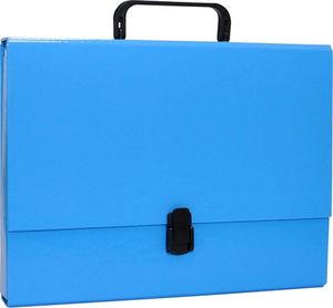 Office Products Teczka-pudełko A4/5cm z rączką i zamkiem niebieska 1