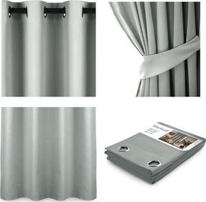 AmeliaHome AMELIAHOME ZASŁONA BLACKOUT EYELETS SILVER 140X175 1PC 2