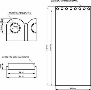 AmeliaHome AMELIAHOME ZASŁONA BLACKOUT EYELETS SILVER 140X175 1PC 6