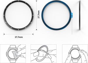 Ringke Ringke Inner Bezel Styling etui ramka koperta pierścień Samsung Galaxy Watch 46mm / Gear S3 srebrny (RGSG0057) 6