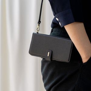 Ringke Ringke Folio Signature skórzane etui z klapką i paskiem na ramię do Samsung Galaxy Note 20 czarny (FS79R55) 5