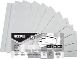 Office Products Koperty samoklejące OFFICE PRODUCTS, SK, DL, 110x220mm, 75gsm, 10szt., białe 2