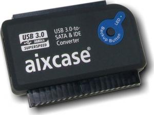 Kieszeń Aixcase USB 3.0 - SATA/IDE Czarny (AIX-BLUSB3SI-PS) 1