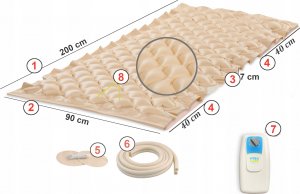 MDH Materac przeciwodleżynowy bąbelkowy z pompą Simply Bubble 15