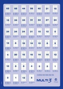 MULTI 3 Etykiety uniwersalne MULTI 3,105x148mm, prostokątne, białe 100 ark. 2