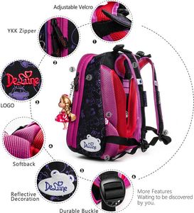 Delune DeLune , tornister szkolny, Misie 2