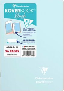 Clairefontaine Zeszyt CLAIREFONTAINE Blush, A5, w linię, 48 kart., 14,8x21cm, niebiesko-koralowy 1