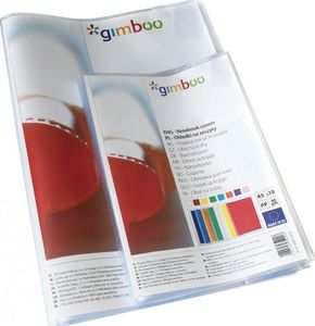 Gimboo Okładka na zeszyt GIMBOO, groszkowa, A5, 90mikr., transparentna 2