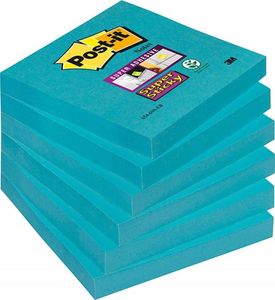 Post-it Karteczki samoprzylepne POST-IT Super Sticky (654-6SS-EB), 76x76mm, 1x90 kartek, niebieskie 1