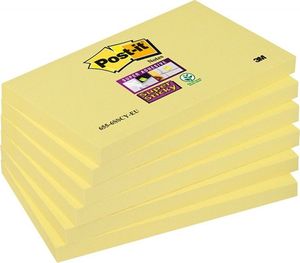 Post-it Karteczki samoprzylepne POST-IT Super Sticky (655-12SSCY-EU), 127x76mm, 1x90 kart., żółte 1