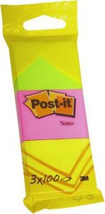 Post-it Karteczki samoprzylepne POST-IT (6812) zawieszka, 38x51mm, 3x100 kart., mix kolorów 1