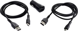 Ładowarka Energizer Energizer Hardcase Ładowarka samochodowa 2USB 2,4A z kablem typ-C i microUSB czarna Lifetime 2