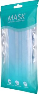 TelForceOne Maseczka jednorazowego użytku z włókniny Niebieska 10 sztuk 4