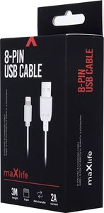 Kabel USB MaxLife  USB-A - Lightning 3 m Biały (vx5592) 2