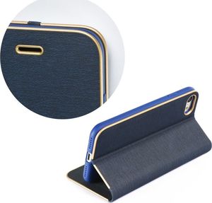 Partner Tele.com Kabura Forcell Luna Book Gold iPhone 7 / 8 / SE 2020 granatowa 2