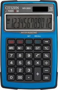 Kalkulator Citizen Kalkulator wodoodporny CITIZEN WR-3000, 152x105mm, niebieski 1