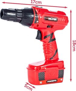 MalPlay Wiertarka Wkrętarka dla dzieci GOOD HELPER Czerwona na baterie 3