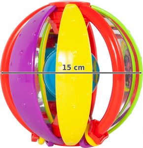 MalPlay Kula Piłka Interaktywna Grzechotka Sensoryczna dla malucha Światło Dźwięk 3