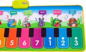 MalPlay Mata Muzyczna Interaktywna Pianinko z Nagrywaniem ZWIERZĄTKA 8
