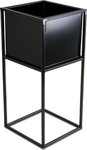HowHomely Nowoczesny kwietnik stojak czarny 50 cm metalowy HowHomely 2