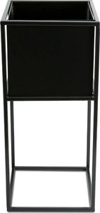 HowHomely Nowoczesny kwietnik stojak czarny 50 cm metalowy HowHomely 3