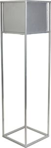 HowHomely Nowoczesny kwietnik stojak chrom 90 cm metalowy 3