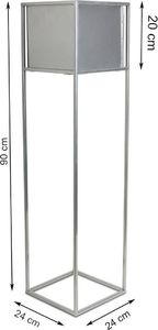 HowHomely Nowoczesny kwietnik stojak chrom 90 cm metalowy 4