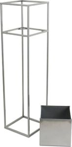 HowHomely Nowoczesny kwietnik stojak chrom 90 cm metalowy 5
