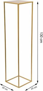 HowHomely Złoty nowoczesny kwietnik stojący 130 cm metalowy 4