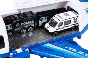 MalPlay Samolot Interaktywny + Pojazdy Policyjne Otwierany z Dźwiękiem i Światłem 16