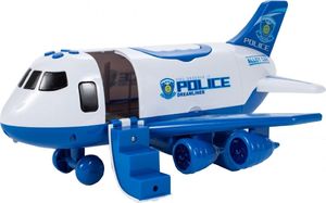 MalPlay Samolot Interaktywny + Pojazdy Policyjne Otwierany z Dźwiękiem i Światłem 5
