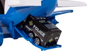 MalPlay Samolot Interaktywny + Pojazdy Policyjne Otwierany z Dźwiękiem i Światłem 7