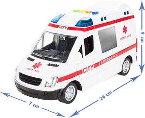 MalPlay KARETKA AMBULANS z Dźwiękiem I Światłem 1:16 NAPĘD 2