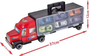 MalPlay CIĘŻARÓWKA Z METALOWYMI AUTAMI TIR I LAWETA POJAZD 3