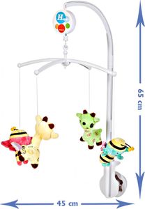 MalPlay Karuzela pluszaki żyrafki pszczółki 3