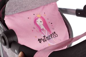 MalPlay WÓZEK DLA LALEK GŁĘBOKI SPACERÓWKA Z TORBĄ GONDOLA 13